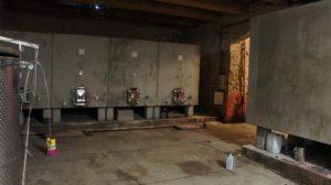 New concrete wine storage tanks at Chateau Pech Latt Corbieres