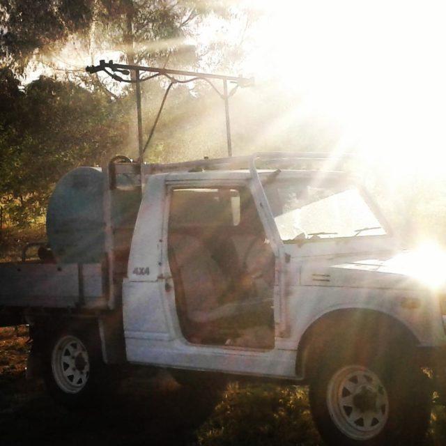 Love the little bd spray rig Old suzuki ute hardyhellip