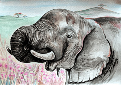 elephant painting 400px